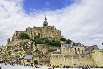 Mont Saint Michel abbey in Normandy, France