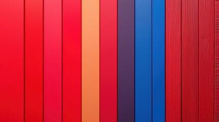 Vibrant Colorful Wooden Planks in Shades of Red and Blue Tones