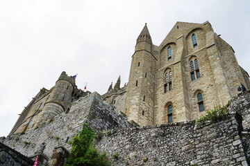 Mont Saint Michel abbey in Normandy, France