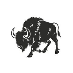 Bison Dancing silhouette vector illustration