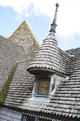 Roofs of the houses of Mont Saint Michel in Normandy, France