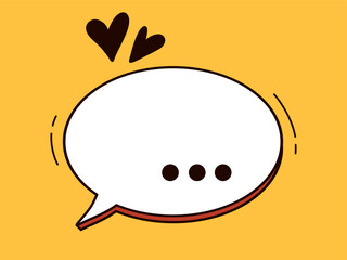 Chat sign on a light background. Communication, messenger, correspondence. Vector illustration