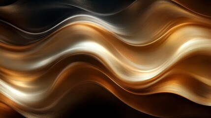 Obraz premium Stunning Abstract Gold Wave Design - A Modern Graphic Art