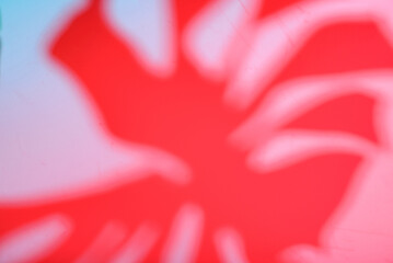 Tropical leawes in neon light with duotone shadows