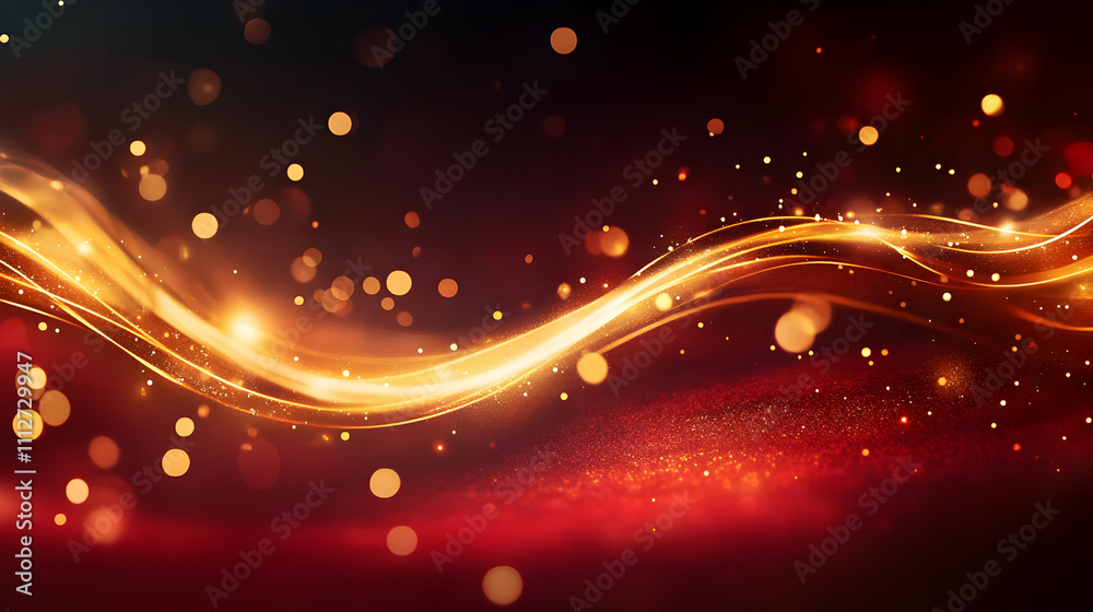 Canvas Prints abstract wave with shimmering light effects