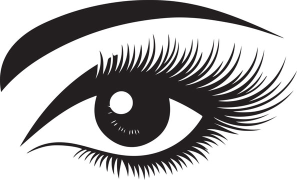 recommend clip art: eye with long eyelashes and brows