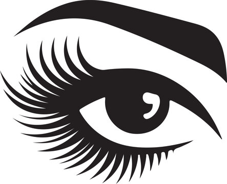 recommend clip art: eye with long eyelashes and brows