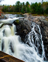 Waterfall in the forest, Chutes Provincial Park