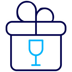 Party Gift3 Outline Color icon