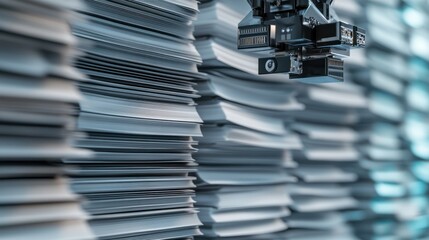 Artificial Intelligence in Document Analysis, the role of artificial intelligence in document analysis with an image portraying machine learning algorithms extracting data from unstructured documents