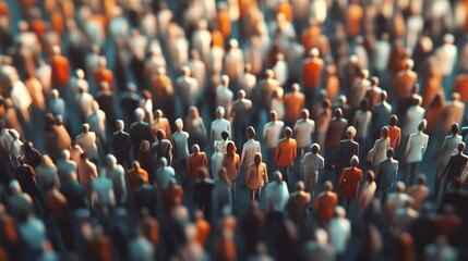 Obraz premium Customer relationship management CRM Population sampling for business research concept Marketing goals customer care services market segmentation big data discovery Target group settin : Generative A