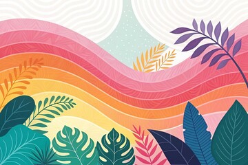 Fototapeta na wymiar Colorful Gradient Pattern with Abstract Shapes, gradient pattern, minimalist style
