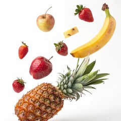 fruits isolated on white background