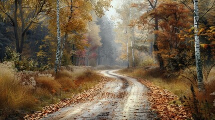 Autumnal Forest Path