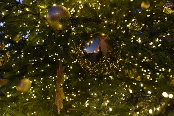  Décorations dorées du sapin de Noël