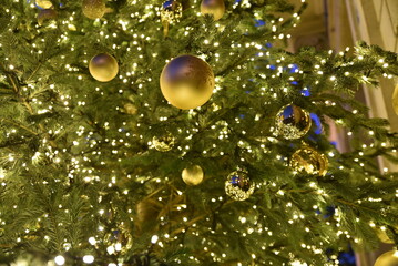  Décorations dorées du sapin de Noël
