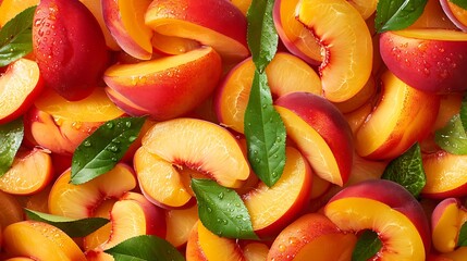 Natural photography of sliced nectarines