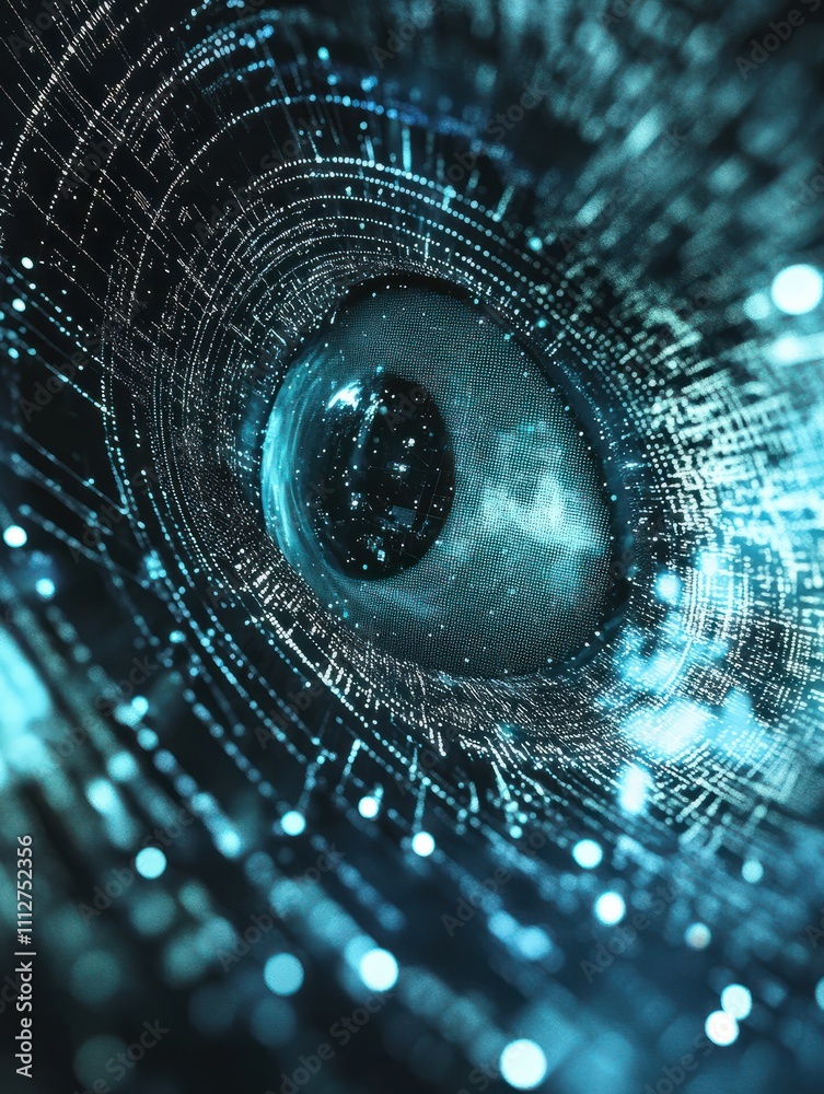 Poster abstract artificial intelligence element. abstract infographics visualization. big data code represe