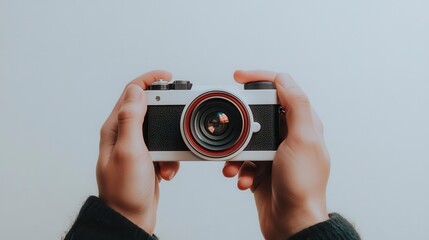 person holding camera