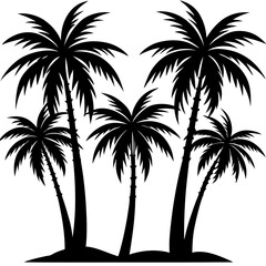 silhouette of palm trees
