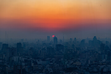 Fototapeta premium Atardecer de los 80