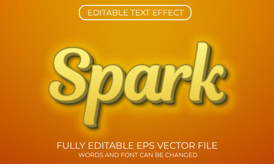 Spark editable text effect