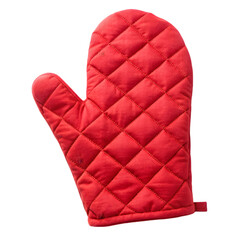 oven red glove isolated on transparent background