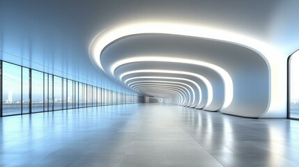 Hosting core Smart factory Data lakehouse Ai singularity Minimalist design LED strip light Internxt lepro Leanix Signify Architecture abstract image Unconventional Futuristic empty wh