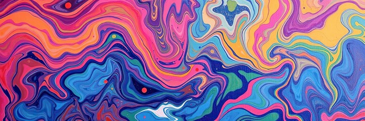 Fototapeta premium Colorful abstract background with vibrant swirls and splashes of paint, creative, backdrop, wallpaper