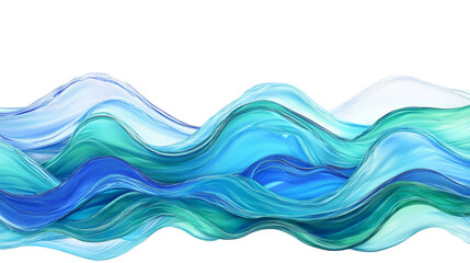 Fototapeta premium Abstract ocean waves transparent background