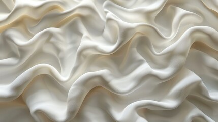 Obraz premium The image is a close up of a white fabric with a wave pattern