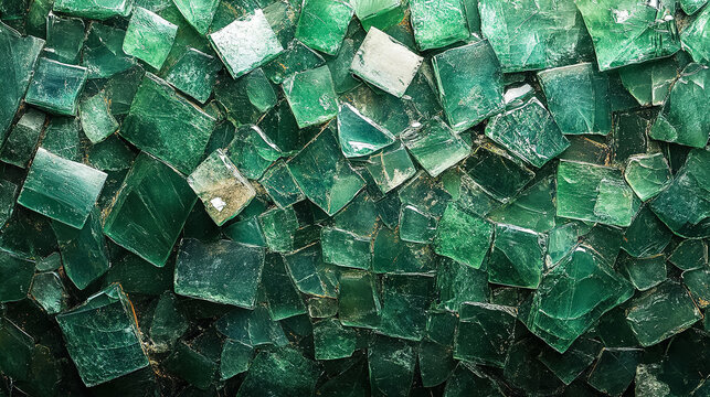 Beautiful collection of green gemstones arranged thoughtfully for display in a natural light environment. Generative AI - Powered by Adobe