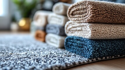 a pile of carpet tile