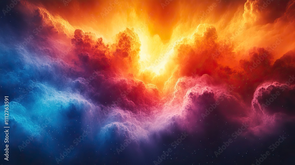 Aufkleber abstract color universe explosion cool creative background ar