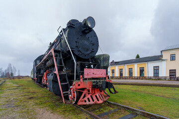 Obraz premium old locomotive in the countryside
