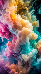 Fototapeta premium Liquid smoke texture background beautiful colors