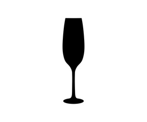 Glass of champagne icon. Alcohol and cocktail drink menu. Glass drink champagne illustration on transparent background PNG. 