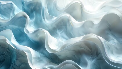 Obraz premium The image is a beautiful blue and white wave with a lot of detail