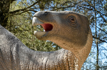 Iguanodon bernissartensis, Dent d'iguane, Musée Parc des Dinosaures, 34140, Mèze, Hérault, France