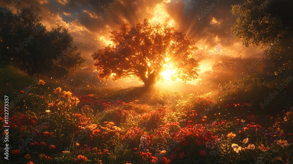 Poster bible old testament creation genesis god created adam and eve and provided all they needed in the ga
