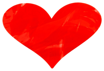 Red heart shape sticker isolated white background.AI GENERATED