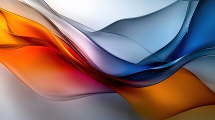 Naklejka premium A colorful wave with orange, blue, and red colors