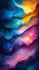 Fototapeta premium Abstract Cosmic Galaxy: A Stunning Visual Representation of the Universe