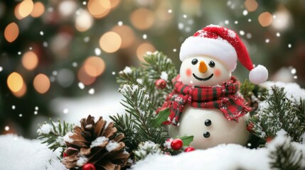 Simple Christmas decor with space for a message or logo