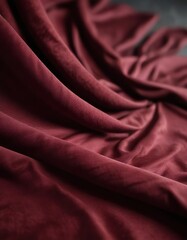 Fototapeta premium Image of velvet fabric with soft focus and blurred background, soft focus velvet, distant focus, diffuse light