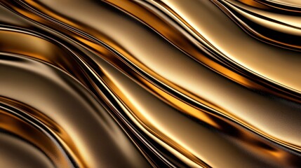 Obraz premium A gold and silver striped fabric with a shiny, metallic look