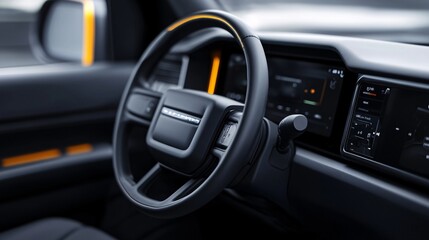 Modern Car Interior Dashboard