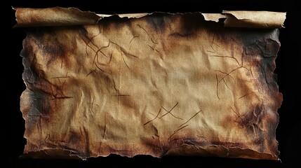 old paper with burnt edges