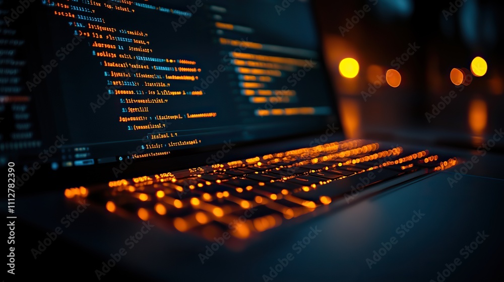 Leinwandbilder concept for web development work programming code notebook hand closeu