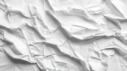 Fototapeta premium Textured white paper with crumpled details for abstract design concepts